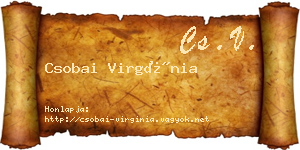 Csobai Virgínia névjegykártya